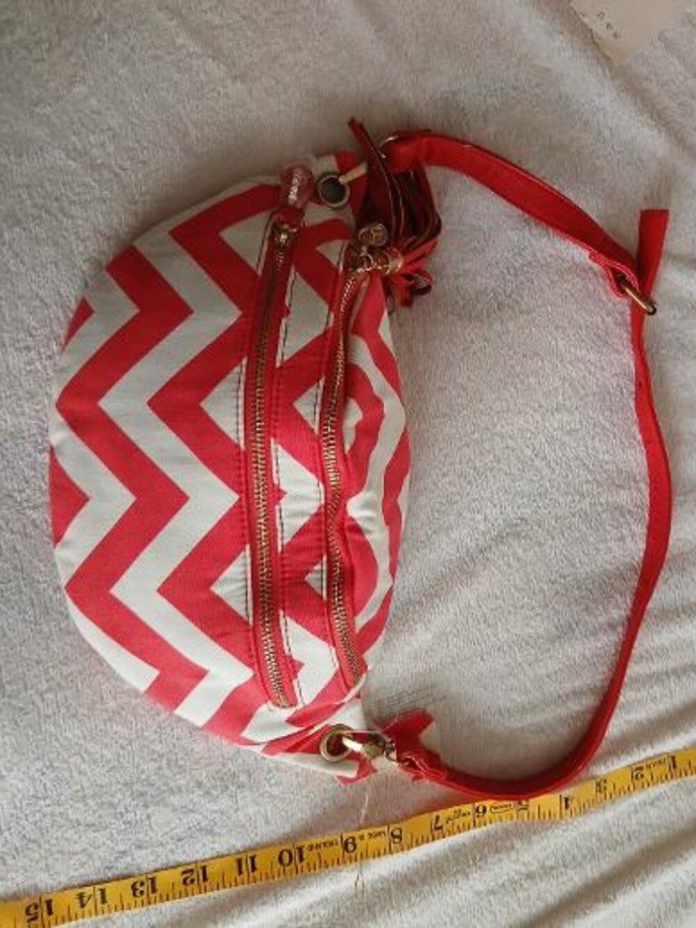 Orange and white chevron pattern